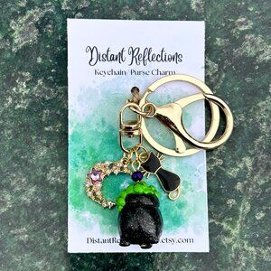 Glow In The Dark Cauldron Keychain | Purse Charm | Witch | Halloween